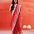 Crimson red handloom khadi saree