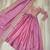 pink silk blend readymade anarkali suit with embroidery & sequence work