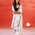 Ivory floral printed handloom khadi saree