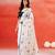 Ivory floral printed handloom khadi saree