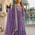 lavender vichitra silk blend readymade anarkali suit with embroidery & sequence work