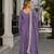 lavender vichitra silk blend readymade anarkali suit with embroidery & sequence work