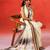 Cream white printed handloom khadi saree