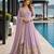 lavender silk blend readymade anarkali suit with embroidery & sequence work