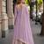 lavender silk blend readymade anarkali suit with embroidery & sequence work