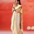 Ivory mustard printed handloom khadi saree