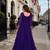blue faux georgette readymade gown with sequence & embroidery work