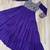 blue faux georgette readymade gown with sequence & embroidery work