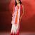 White pink handloom khadi saree