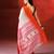 White pink handloom khadi saree