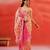 Pink beige handloom jamdani saree