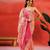 Pink beige handloom jamdani saree
