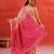 Pink beige handloom jamdani saree