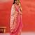 Pink beige handloom jamdani saree