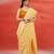 Yellow gold handloom jamdani saree