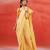 Yellow gold handloom jamdani saree