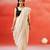 Ivory cream handloom jamdani saree