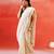Ivory cream handloom jamdani saree