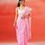 Baby pink handloom jamdani saree