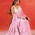 Baby pink handloom jamdani saree