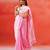 Baby pink handloom jamdani saree