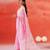 Baby pink handloom jamdani saree