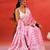 Baby pink handloom jamdani saree