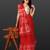 Crimson red handloom jamdani saree
