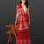 Crimson red handloom jamdani saree