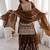 brown embroidery jari work silk blend kurti sharara with dupatta