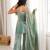 graceful sea green silk blend embroidery sequence dori and zari work palazzo suit