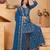 Blue georgette  party wear embroidery   sharara suit set