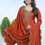 dark orange  silk blend  party wear embroidery   sharara suit set  