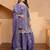 purple  silk blend  party wear embroidery   sharara suit set  