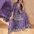 purple  silk blend  party wear embroidery   sharara suit set  