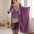 onion pink  faux georgette embroidered gown set with silk blend  dupatta