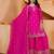pink  silk blend  party wear embroidery   sharara suit set  