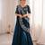 Teal Color Embroidery sequin Work Silk Blend Lehanga Choli Set