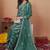 green  silk blend  party wear embroidery   sharara suit set  