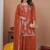 Orange georgette   party wear embroidery   sharara suit set
