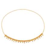 Faux ruby studded gold plated ethnic kamarbandh belly chain jewellery for women & girls
