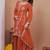 Orange georgette   party wear embroidery   sharara suit set