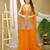 Orange georgette  party wear embroidery  sharara suit set