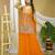 Orange georgette  party wear embroidery  sharara suit set