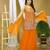 Orange georgette  party wear embroidery  sharara suit set