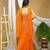 Orange georgette  party wear embroidery  sharara suit set