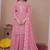 Pink georgette   party wear embroidery   sharara suit set