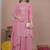 Pink georgette   party wear embroidery   sharara suit set