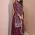 maroon silk blend party wear embroidery   sharara suit set  