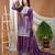 purple silk blend party wear embroidery   sharara suit set  